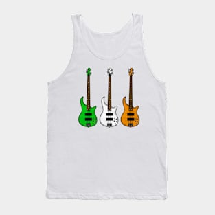 Bass Guitar Irish Flag Bassist St Patrick's Day Tank Top